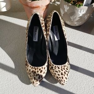 Steve Madden calf hair animal print heels